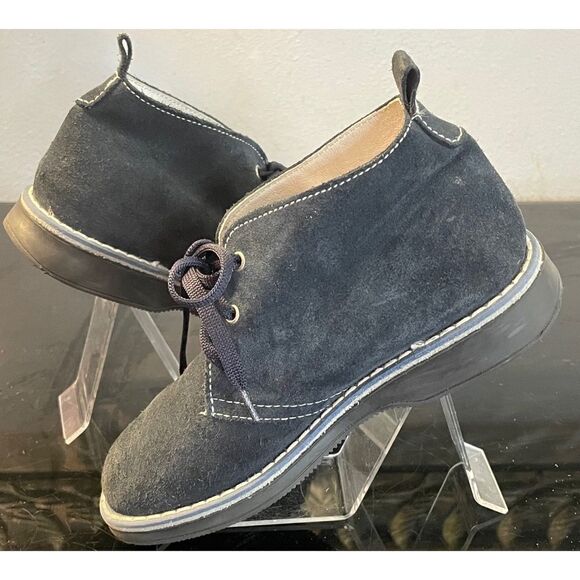 Melania Blue Suede Ankle Boots Toddler Size 29/11.5 Medium Made in Italy - Picture 11 of 12